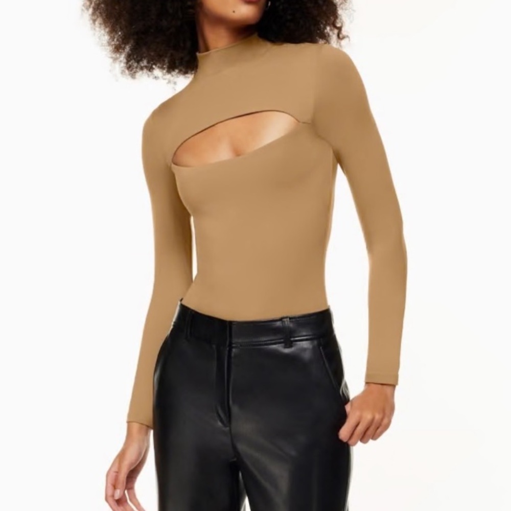NWT Babaton Varo Contour Bodysuit in Constant Camel